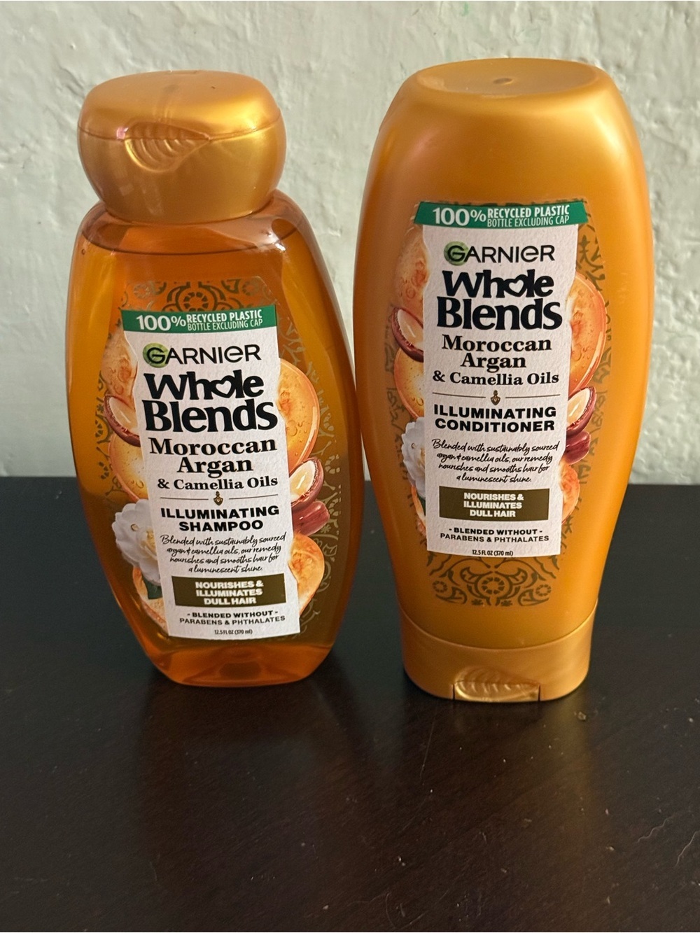Garnier Whole Blends Moroccan Argan Illuminating Shampoo & Conditioner - Gold